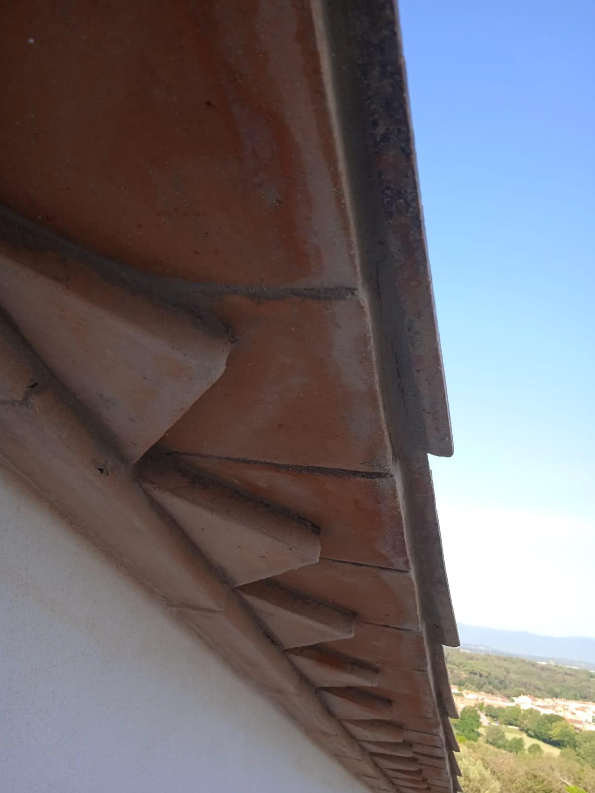 Detalle de tejado tradicional con tejas artesanales - Paletes Des Del 1992